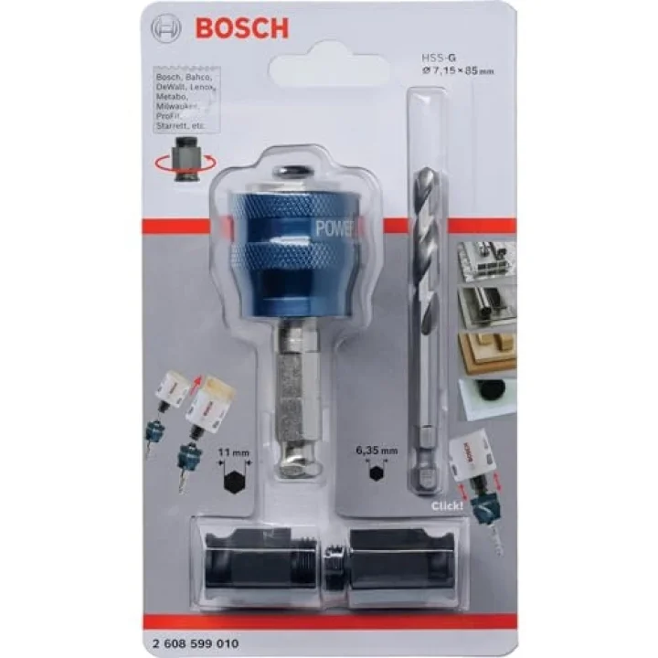 Accessories Professional 4 parçalı Power Change Plus başlangıç seti, ahşap, plastik, metaller için ( PowerChange Plusa yükseltmek için, matkap aksesuarı)