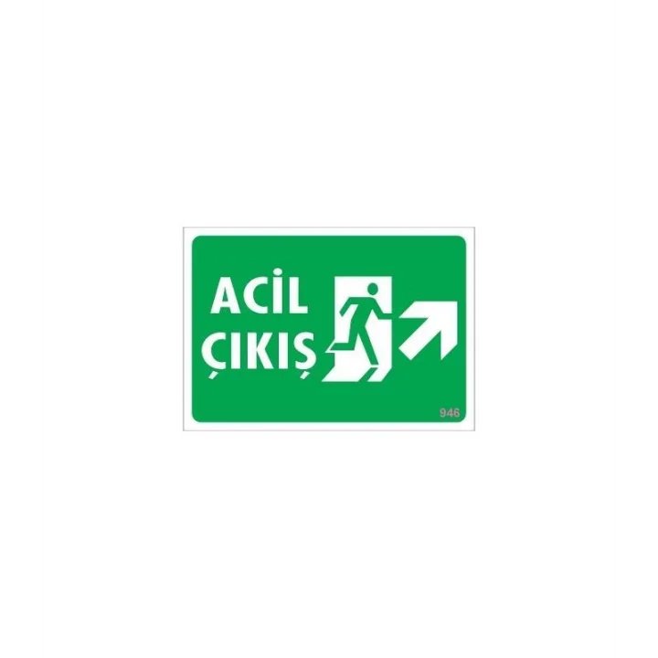 Mey İthalat® Acil Çıkış Uyarı Levhası 17,5x25 KOD: 946