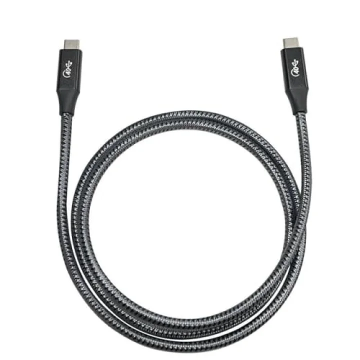 Action Thunderbolt 4 Type C Kablo 100 W PD Şarj 1.8 Metre 40 Gbps Veri ve Görüntü Aktarım Kablosu Örgülü Kablo TH02