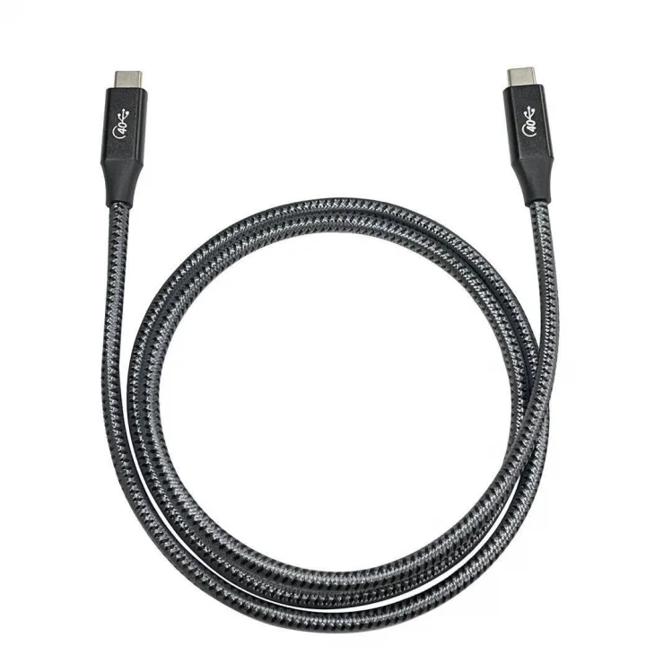 Action Thunderbolt 4 Type C Kablo 100 W PD Şarj 1.8 Metre 40 Gbps Veri ve Görüntü Aktarım Kablosu Örgülü Kablo TH02