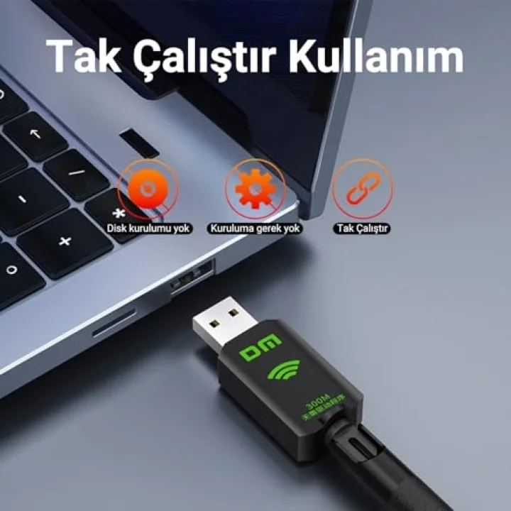 AD082 300 Mbps USB Wireless Adaptör Wifi Alıcı Verici Access Point