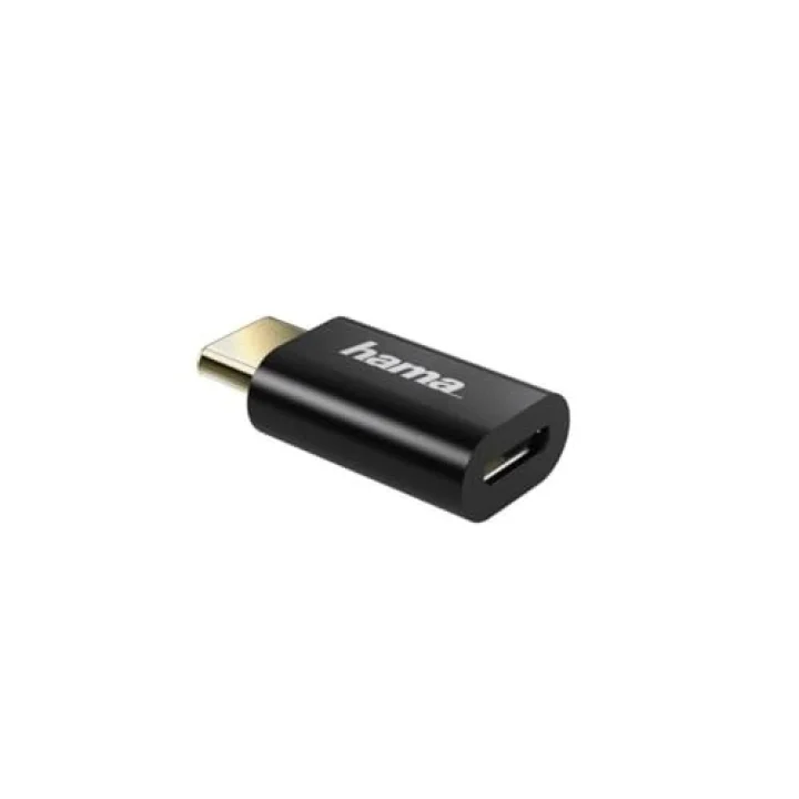 Adaptör, Micro USB Soket- USB -C Fiş, Siyah