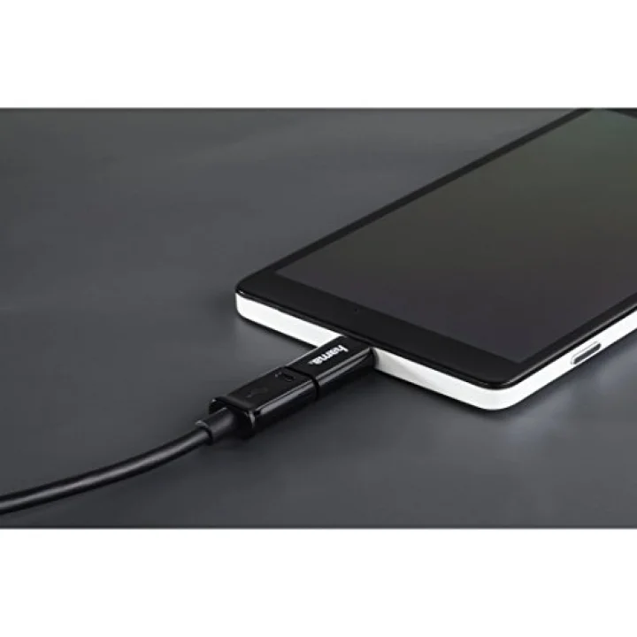 Adaptör, Micro USB Soket- USB -C Fiş, Siyah