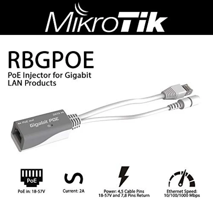 Adaptör Poe Pasif GPOE Gigabit/Tutucu 9-48 V RBGPOE
