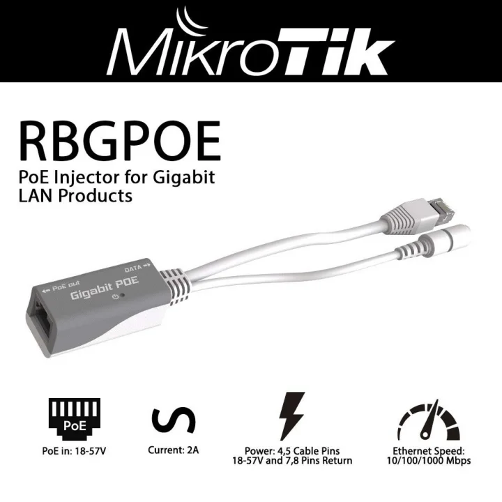 Adaptör Poe Pasif GPOE Gigabit/Tutucu 9-48 V RBGPOE