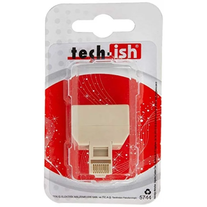 Adaptör RJ45 1 Erkek - 2 Dişi