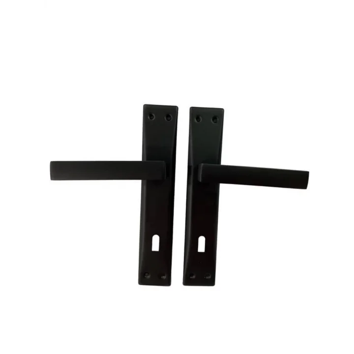 Mey İthalat® Adil Riva Mat Siyah Oda Kapı Kolu