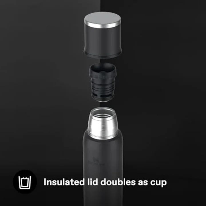Adventure To-Go Termos 1 Litre - Siyah 2.0 | Paslanmaz Çelik