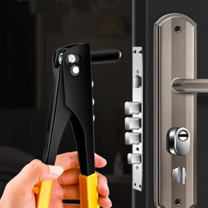 AEE® 4 Uçlu Profesyonel Perçin Tabancası Seti – 2.4/3.2/4.0/4.8 mm Başlık + 40 Adet Alüminyum Perçin + Anahtar | Metal, Plastik ve Deri Delme & Sabitleme Aracı