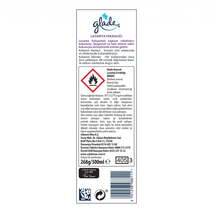 Aerosol Lavanta Ferahlığı Oda Kokusu 300 mL (1 x 300 mL)