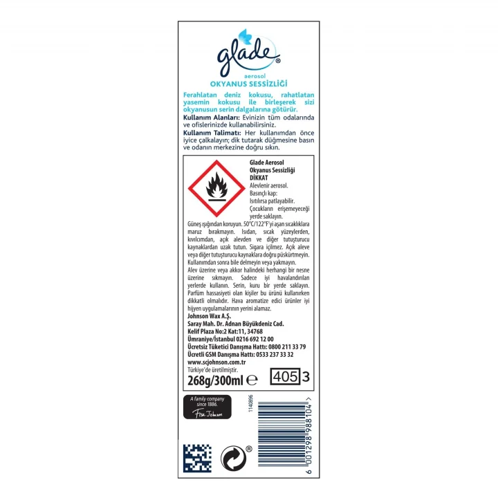 Aerosol Okyanus Sessizliği Oda Kokusu 300 mL (1 x 300 mL)