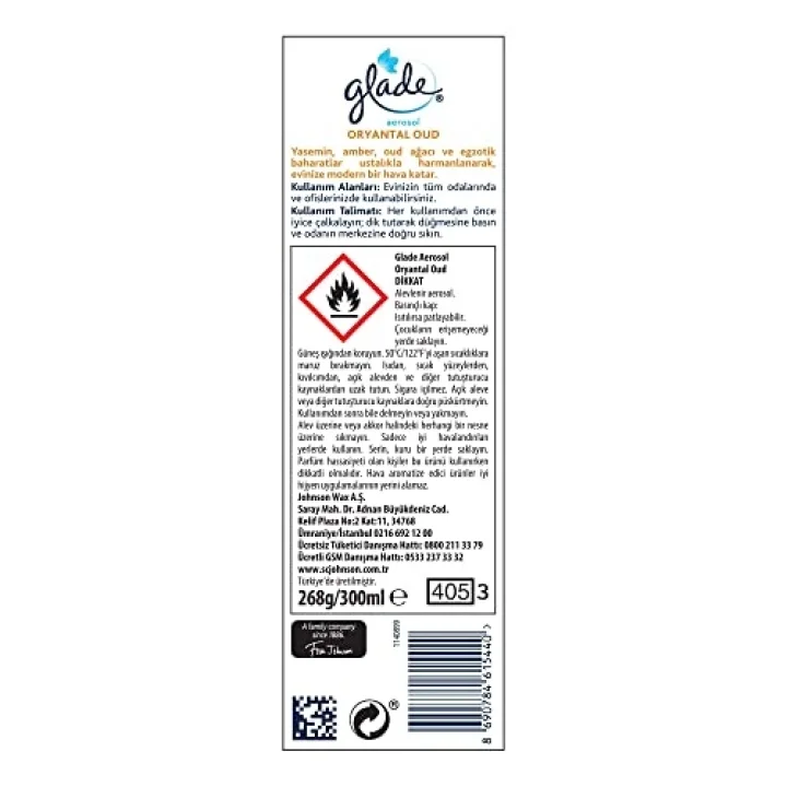 Aerosol Oryantal Oud Oda Kokusu 300 mL (1 x 300 mL)