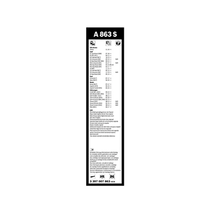 Aerotwin A863S 650/450 mm Silecek Takımı