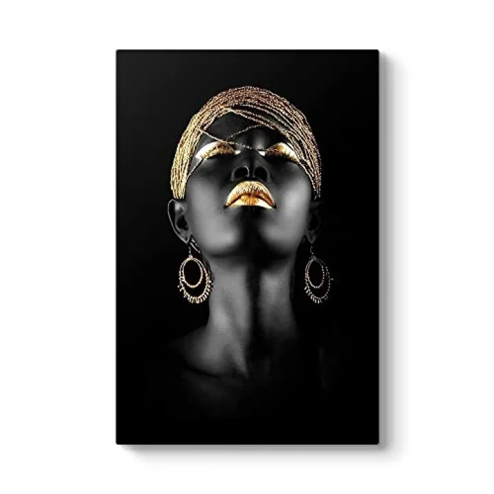 Afrikalı Kadın Kanvas Tablo 30 x 45