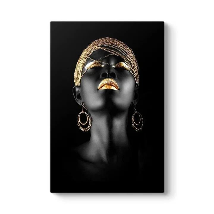 Afrikalı Kadın Kanvas Tablo 30 x 45