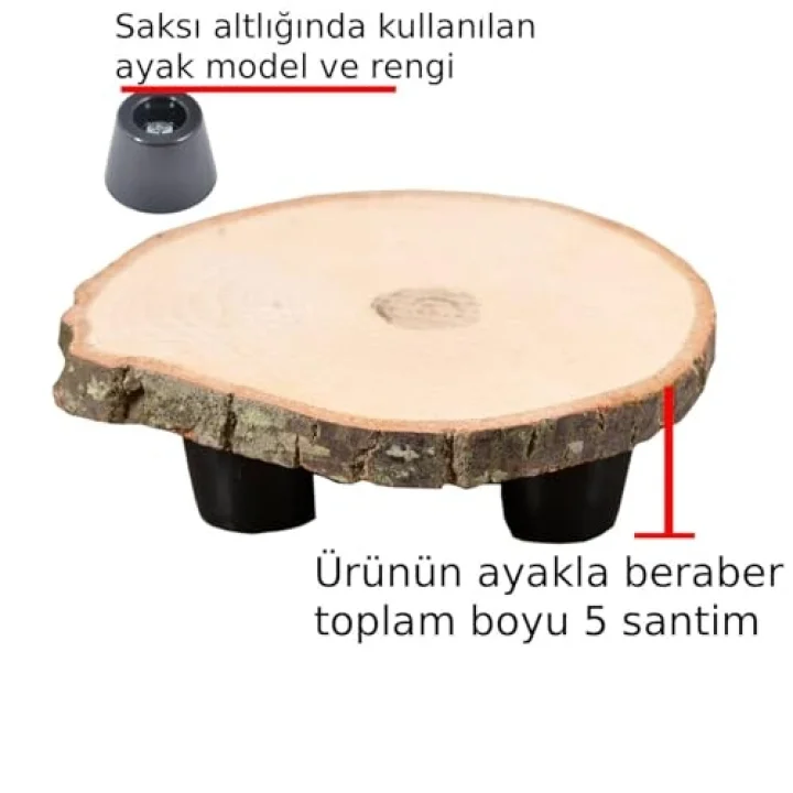 Ağaç Saksı Altlığı Ayaklı Çapı 14-16 Santim