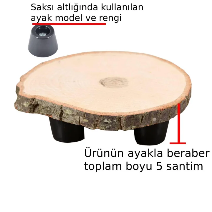 Ağaç Saksı Altlığı Ayaklı Çapı 14-16 Santim