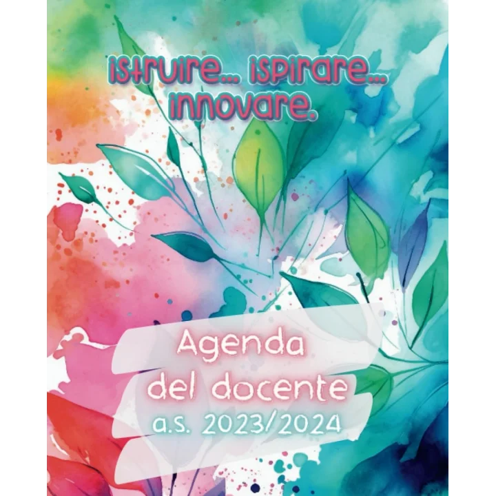 Agenda del docente settimanale a.s. 2023/2024: Planner mensile/settimanale, spazio per appunti ed orario.