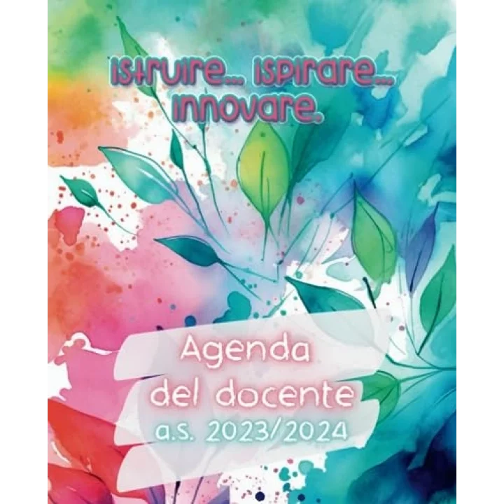 Agenda del docente settimanale a.s. 2023/2024: Planner mensile/settimanale, spazio per appunti ed orario.