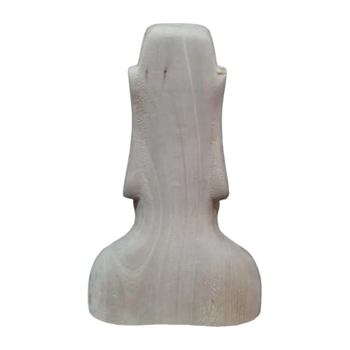 Ahşap Dekoratif Büst Heykeli Moai Totem