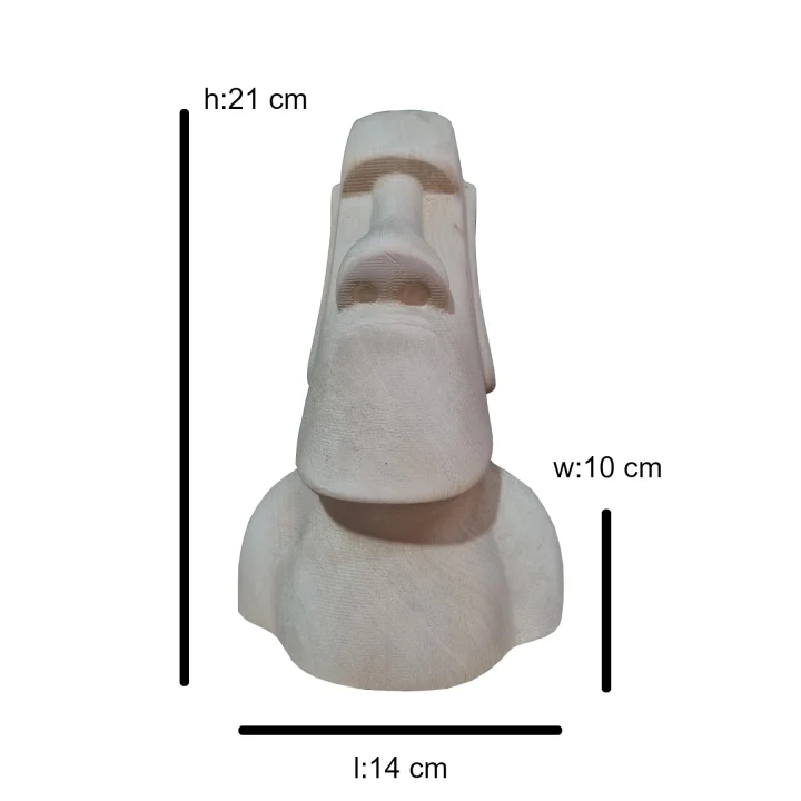 Ahşap Dekoratif Büst Heykeli Moai Totem