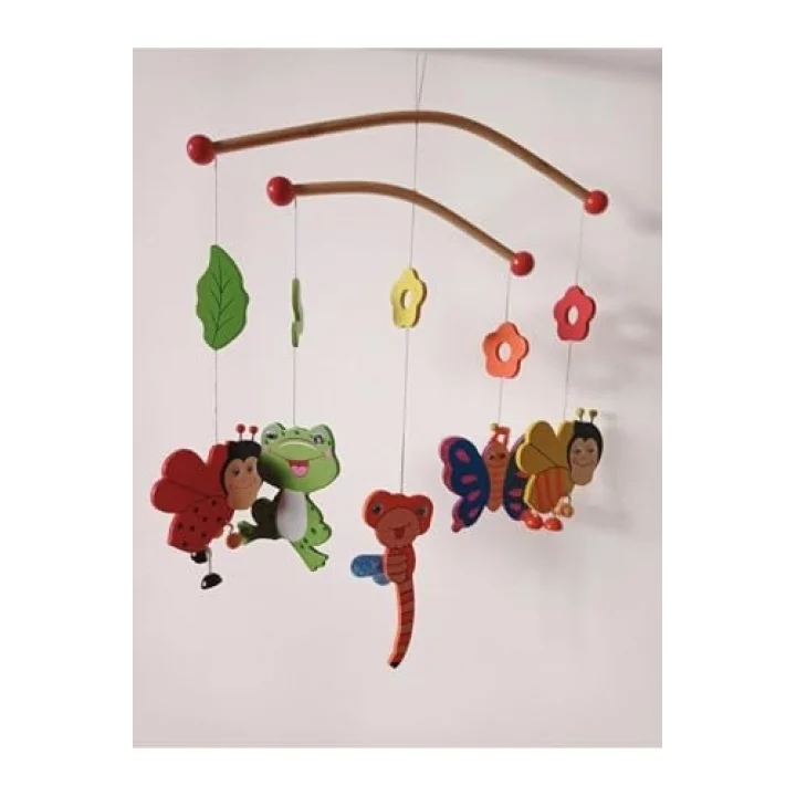 Ahşap Dönence Beşik Bebek Odası Süsü