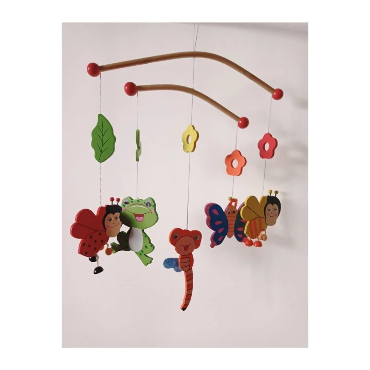 Ahşap Dönence Beşik Bebek Odası Süsü