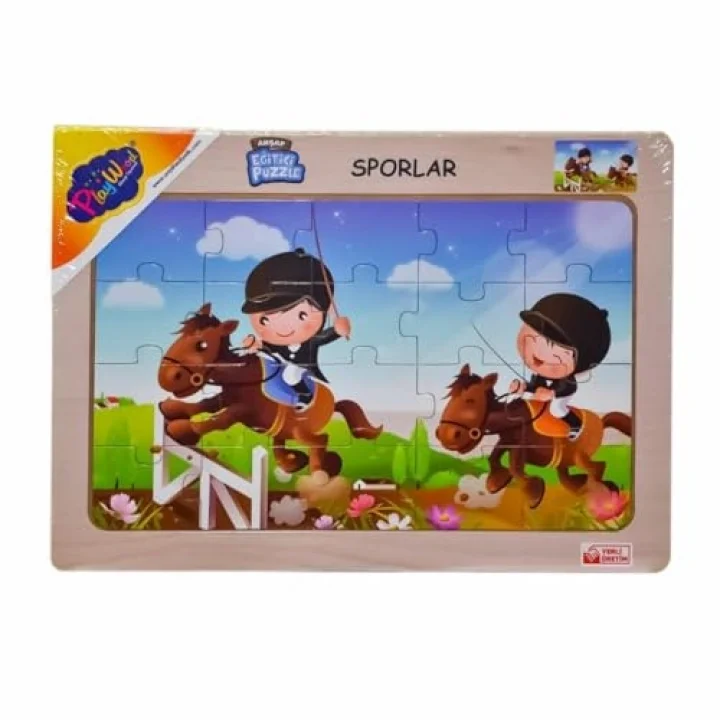 Ahşap Eğitici Puzzle Sporlar