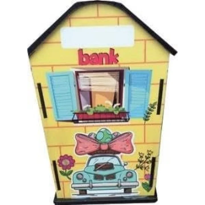 Ahşap Ev Kumbara Sarı Temalı