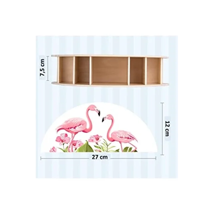 Ahşap Flamingo Masaüstü Kalemlik Kalem Kutusu Organizer