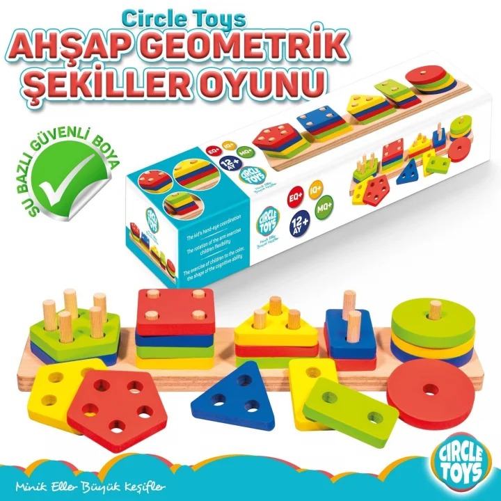 Ahşap Geometrik Şekiller 5li