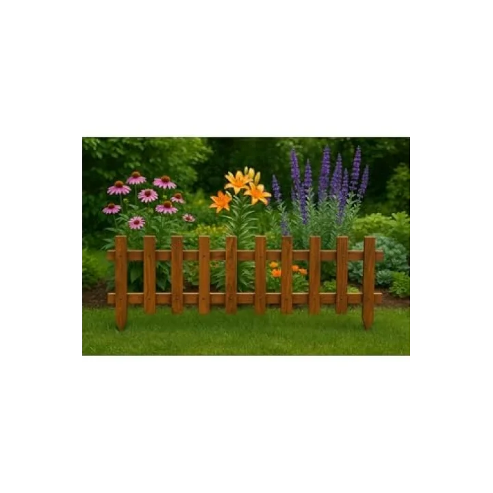 Ahşap Kazıklı Bahçe Çit Sınır Çit