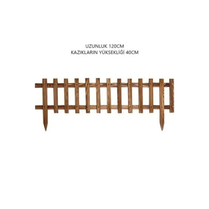 Ahşap Kazıklı Bahçe Çit Sınır Çit