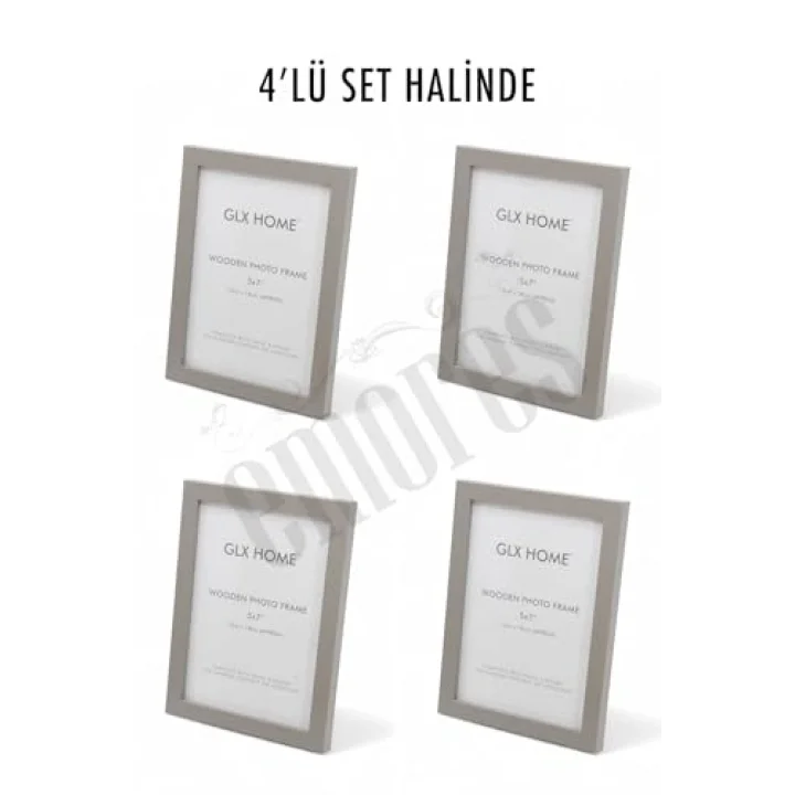 Ahşap Resim Çerçevesi 4lü Set Halinde 13 x 18 cm boyutunda