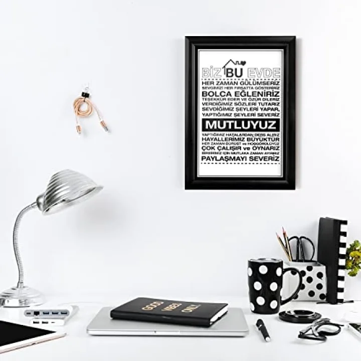 Ailenize Özel Dekoratif Ev Hediyesi Baskılı Çerçeve 24x33x1 cm