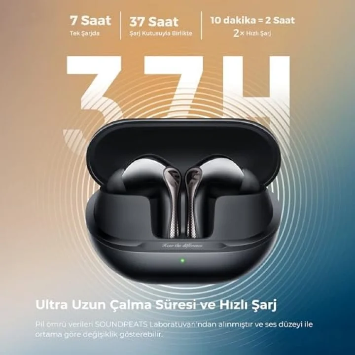 Air5 Pro Hi-Res LDAC ANC TWS Kablosuz Bluetooth 5.4 Kulaklık Siyah