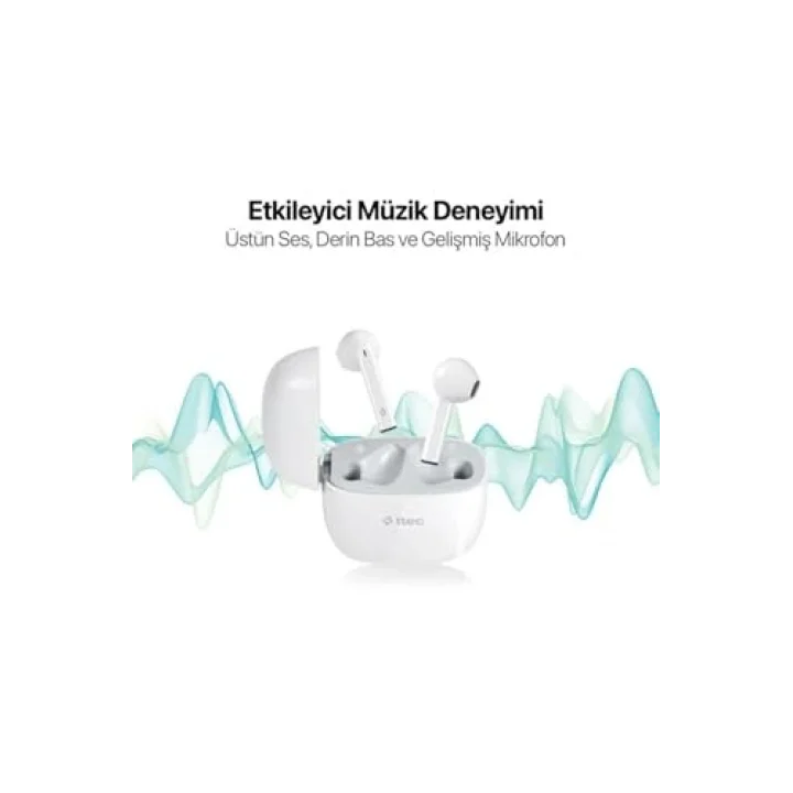 AirBeat Go Gerçek Kablosuz TWS Bluetooth Kulaklık - Beyaz