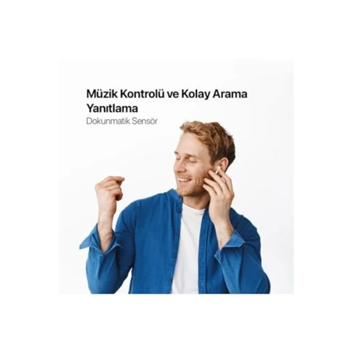AirBeat Go Gerçek Kablosuz TWS Bluetooth Kulaklık - Beyaz