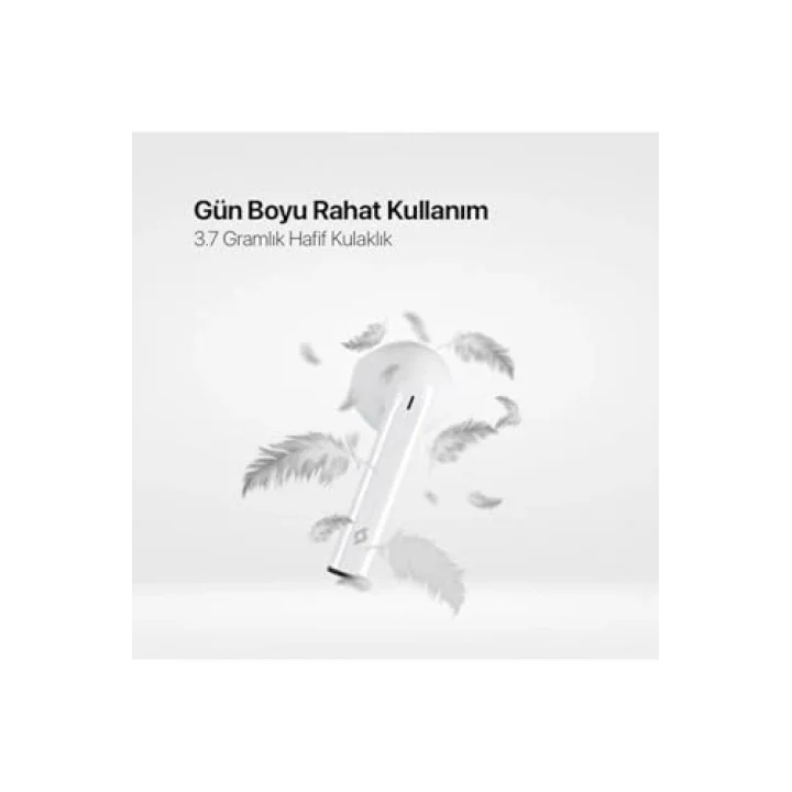 AirBeat Go Gerçek Kablosuz TWS Bluetooth Kulaklık - Beyaz