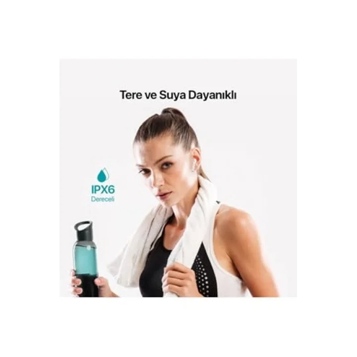 AirBeat Go Gerçek Kablosuz TWS Bluetooth Kulaklık - Beyaz
