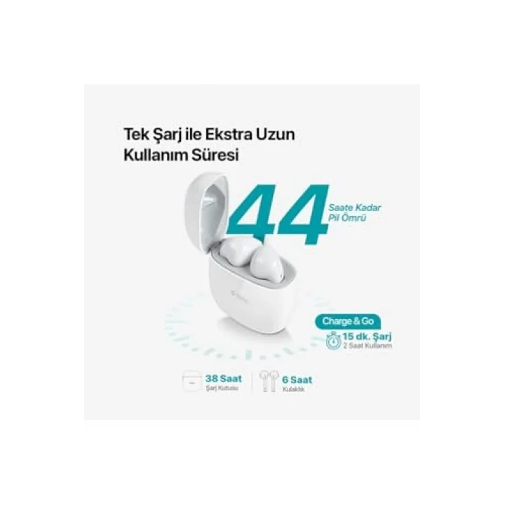 AirBeat Go Gerçek Kablosuz TWS Bluetooth Kulaklık - Beyaz