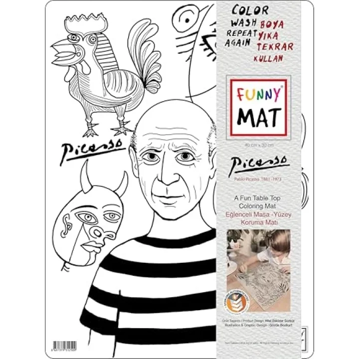 Akademi Çocuk Funny Mat - Picasso 30X40Cm - Yeni
