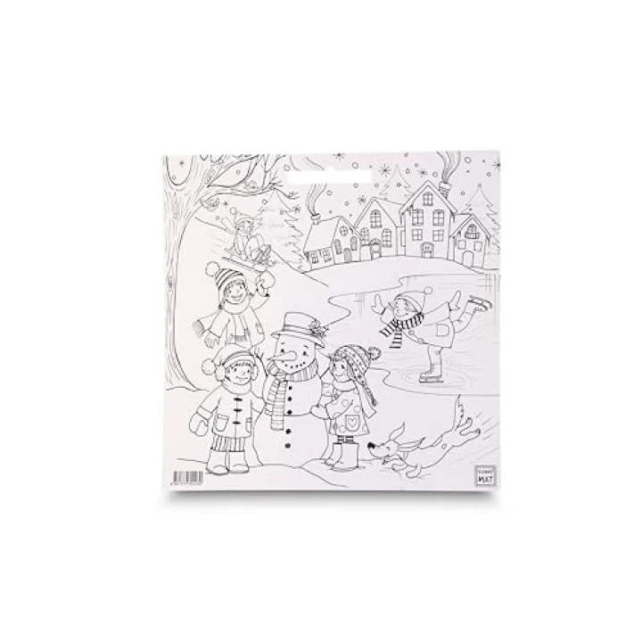 Akademi Çocuk Funny Mat White 40X40Cm - Karlı Bir Gün