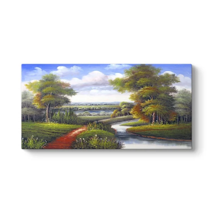 Akarsu Doğa Tablosu 120 x 60
