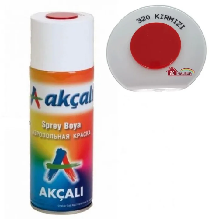 Mey İthalat® Akçalı Sprey Boya 400 ml 320 Kırmızı