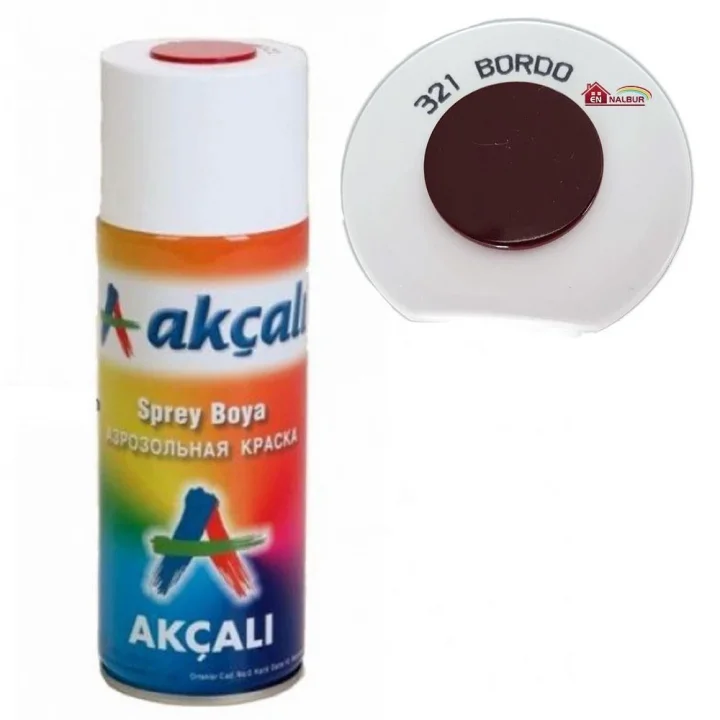 Mey İthalat® Akçalı Sprey Boya 400 ml 321 Bordo