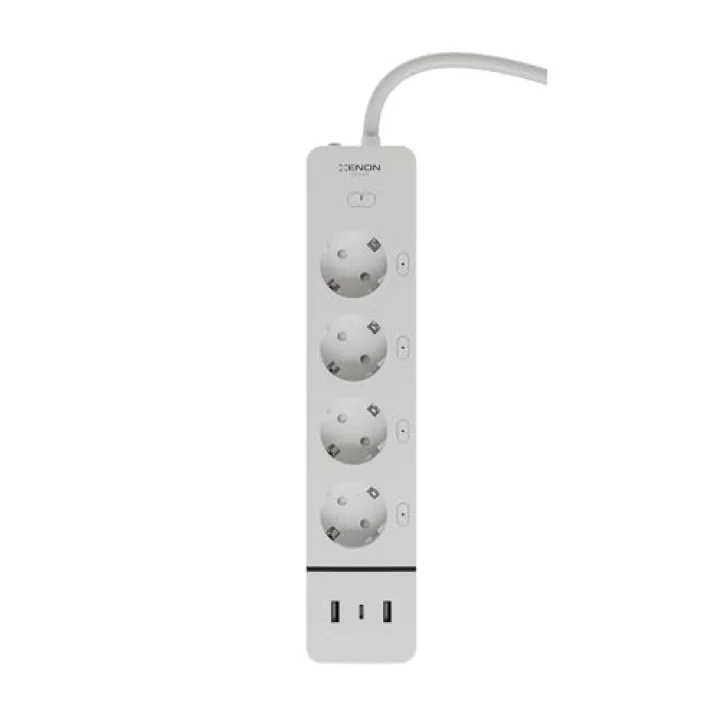 Akıllı Çoklu Priz Wi-Fi 4 AC Çıkışlı 2 USB-A ve 1 USB-C Portlu 7in1 180 cm Kablo Google Home ve Alexa Uyumlu Mobil Uygulama Kontrollü 3680W Güç Kapasiteli X7087