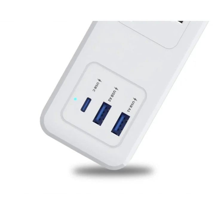 Akım Korumalı Priz 3lü 1xType-C 2xUSB-A HC000037