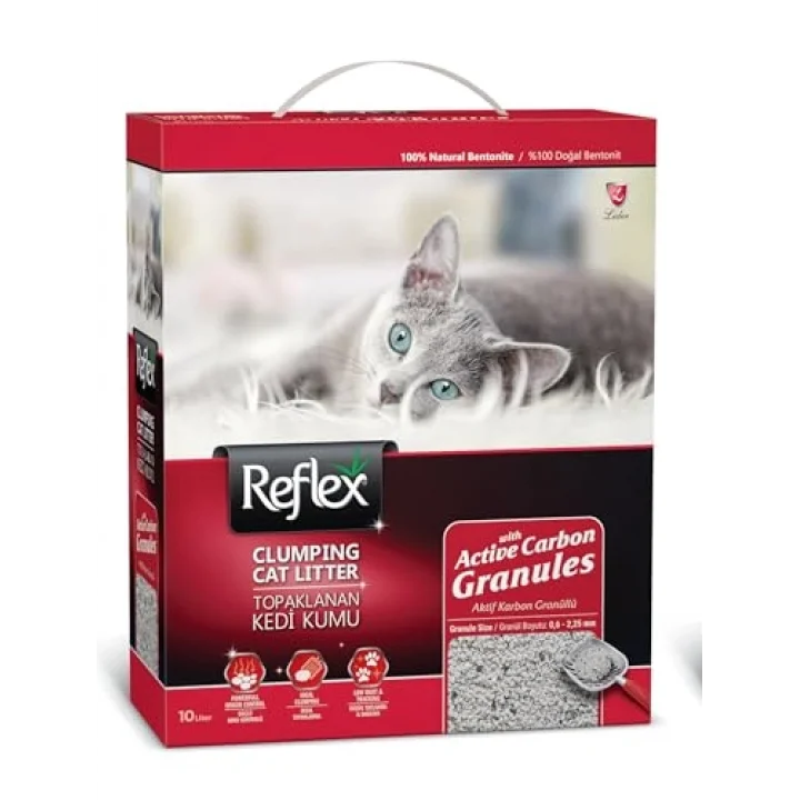 Aktif Karbon Granüllü Topaklanan Kedi Kumu 10 Lt