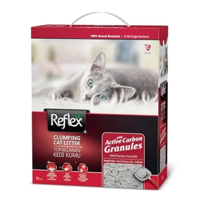 Aktif Karbon Granüllü Topaklanan Kedi Kumu 10 Lt
